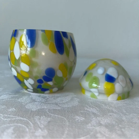 Anthropologie NIB Mini Cheena Egg Fresh White Cashmere & Musk Glass Candle - Picture 12 of 16